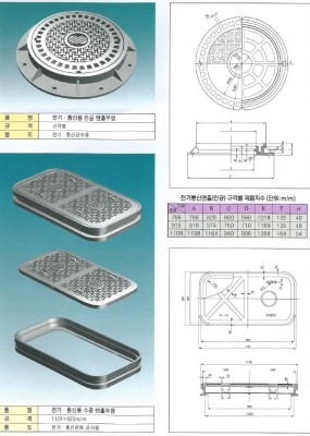 전기통신 맨홀뚜껑