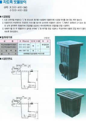 차도측 빗물받이